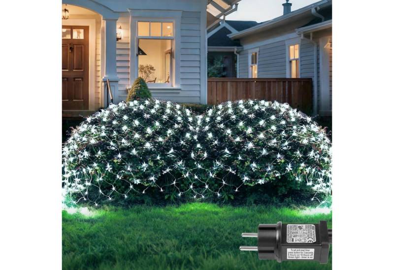 LMaxhome LED-Lichternetz Lichterkette Lichtervorhang Weihnachts Deko für Büsche Garten Zäune, 144-flammig, Mesh Lichterkette Netz mit 8 Modi Timer, 1,5x1,5m/2x2m/3x2m/6x4m LMaxhome LED-Lichternetz Lichterkette Lichtervorhang Weihnachts Deko für Büsche Garten Zäune, 144-flammig, Mesh Lichterkette Netz mit 8 Modi Timer, 1,5x1,5m/2x2m/3x2m/6x4m von LMaxhome