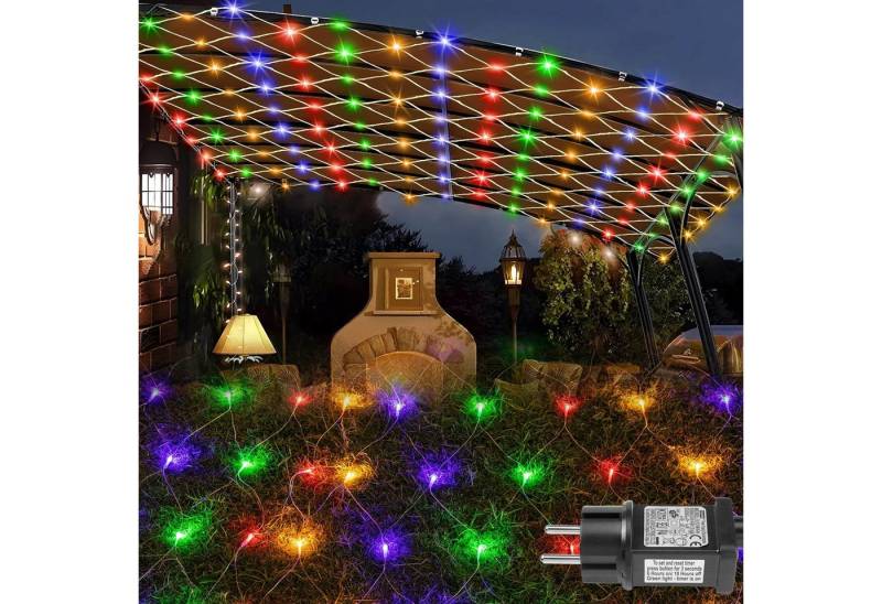 LMaxhome LED-Lichternetz Lichterkette Lichtervorhang Weihnachts Deko für Büsche Garten Zäune, 200-flammig, Mesh Lichterkette Netz mit 8 Modi Timer, 1,5x1,5m/2x2m/3x2m/6x4m LMaxhome LED-Lichternetz Lichterkette Lichtervorhang Weihnachts Deko für Büsche Garten Zäune, 200-flammig, Mesh Lichterkette Netz mit 8 Modi Timer, 1,5x1,5m/2x2m/3x2m/6x4m von LMaxhome