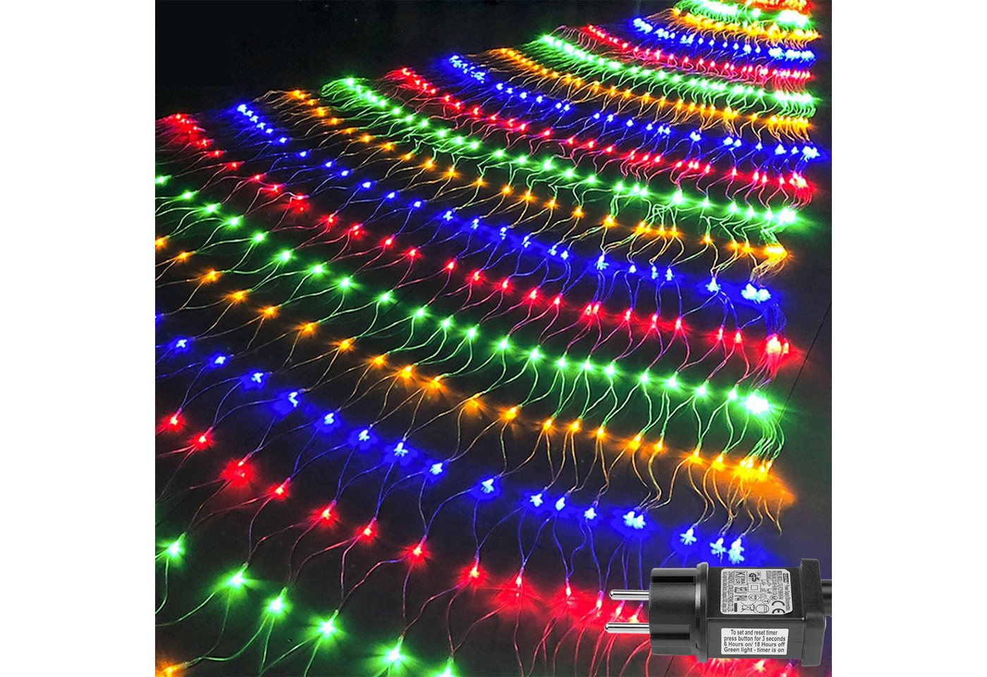 LMaxhome LED-Lichternetz Lichterkette Lichtervorhang Weihnachts Deko für Büsche Garten Zäune, 660-flammig, Mesh Lichterkette Netz mit 8 Modi Timer, 1,5x1,5m/2x2m/3x2m/6x4m LMaxhome LED-Lichternetz Lichterkette Lichtervorhang Weihnachts Deko für Büsche Garten Zäune, 660-flammig, Mesh Lichterkette Netz mit 8 Modi Timer, 1,5x1,5m/2x2m/3x2m/6x4m von LMaxhome