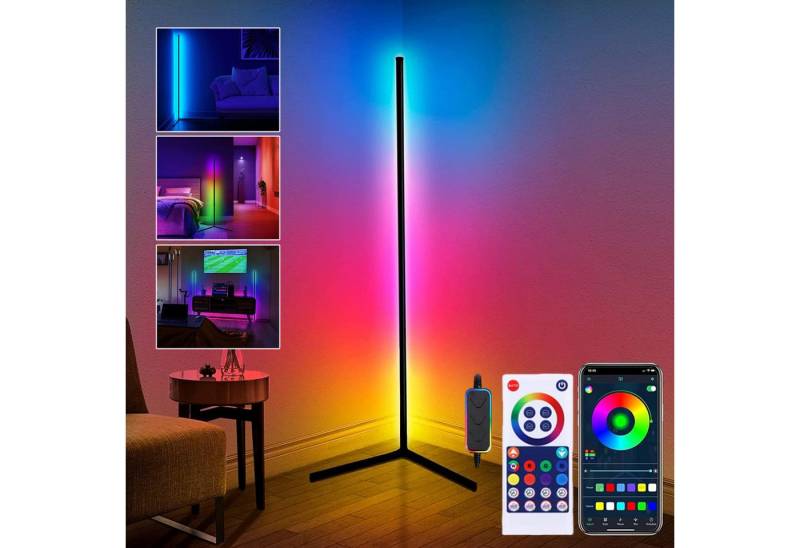 LMaxhome LED Stehlampe Smart RGB Stehleuchte Eckleuchte Musik Sync App Fernbedienung Timer, 36W 3000K-6500K Smart Tageslicht für Schlafzimmer Wohnzimmer Küche von LMaxhome