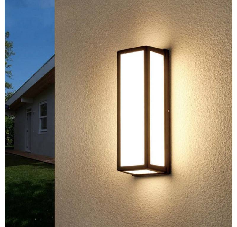 LMaxhome LED Wandleuchte Moderne Außenwandleuchte IP65 Wasserdichte Garten Lampe Aluminium Flur, 1 St., 18W/30W (1St/2St) 48/90LEDs, Flurlampe LED fest integriert Treppenhaus von LMaxhome