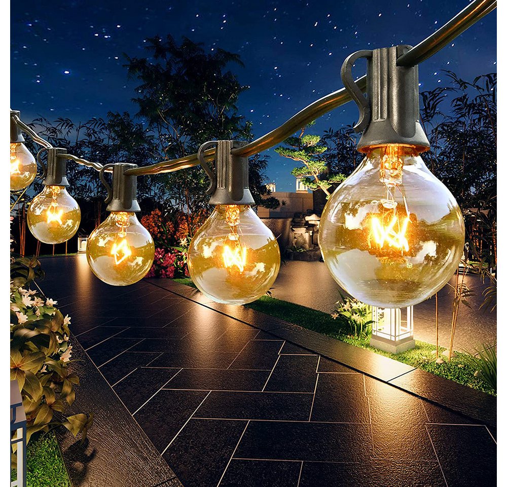 LMaxhome Lichterkette Glühbirnen G40 Wasserdichte für Weihnachten Hochzeit Party Außen Deko, 54-flammig 16M Warmweiß Licht Ausdehnbar Garten Balkon Hof Café Innen LMaxhome Lichterkette Glühbirnen G40 Wasserdichte für Weihnachten Hochzeit Party Außen Deko, 54-flammig 16M Warmweiß Licht Ausdehnbar Garten Balkon Hof Café Innen von LMaxhome