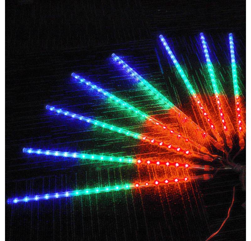 LMaxhome Lichterkette LED Weihnachtsdeko Meteorschauer Röhre Regenlichterkette Wasserdicht, 30/50CM Schlauch Außen Garten Party Weihnachtsbaum Icicle Lichterregen von LMaxhome