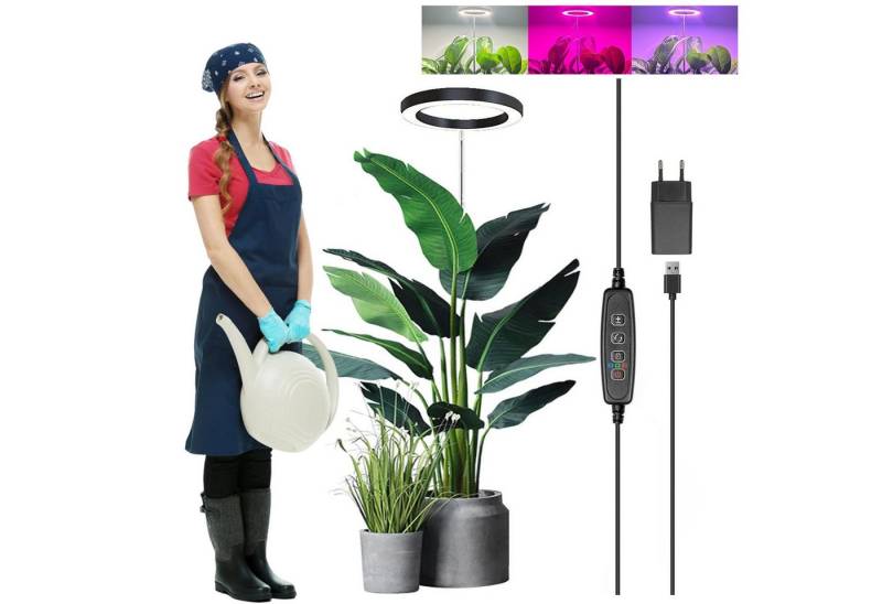 LMaxhome Pflanzenlampe 72LEDs Vollspektrum Wachstumslampe 35-155CM Höhenverstellbar Pflanzen, 9 Dimmbar Helligkeit, 3/9/12H Timer, Große Pflanzenlicht Gewächshäuser von LMaxhome