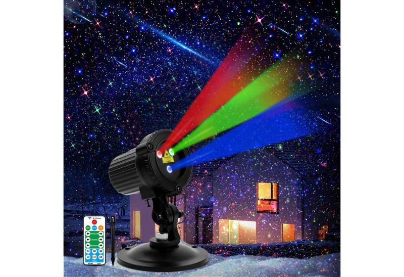 LMaxhome Projektionslampe LED Projektor Weihnachten Außen Landschaft Gartenstrahler Wasserdichte, RGB mit Fernbedienung und Timer Laser Partylicht Beleuchtung Dekolicht von LMaxhome