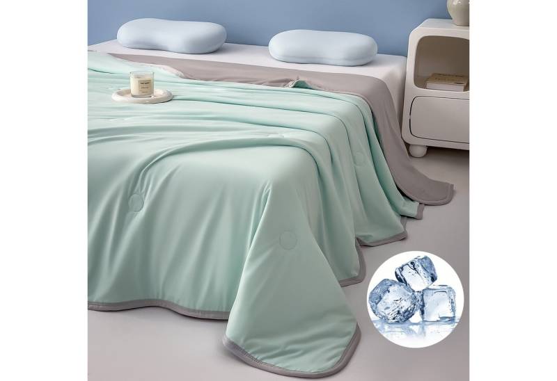 LMaxhome Sommerbettdecke Doppelseitig Kühldecke Selbstkühlend Sommer-Decke Weich Kalt für Baby, Füllung: Tech Arc-Chill-Kühl-Polyester, Bezug: Kältedecke, 100x150cm/150x200cm/200x230cm, Antibakteriell, Glatt, Atmungsaktiv von LMaxhome