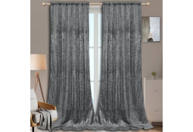 LMaxhome Verdunkelungsvorhang Samt Vorhang Gardinen Blickdicht Thermovorhang mit Multifunktionsband, (2 St) Luxus Velvet Crushed abdunkelnd Winter Lang Vorhänge Wohnzimmer von LMaxhome