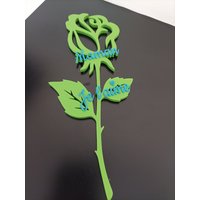 Personalisierte 3D-Rose | Muttertagsgeschenk Blumenbotschaft Originelle Mama-Dekoration Ewige Rose Mit Vornamen von LN3D