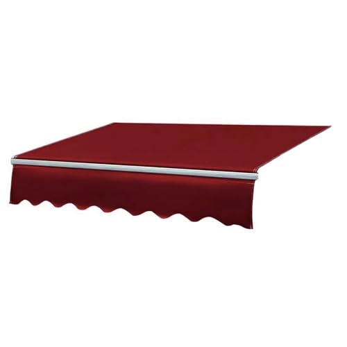 Ausziehbarer Ersatzstoff für Terrassenmarkise, wasserdicht, für den Außenbereich, Sonnenschutz, Markise, Segeltuch (ohne Rahmen), Größe: 4 x 1,5 m, Farbe: Rot von LNBHI