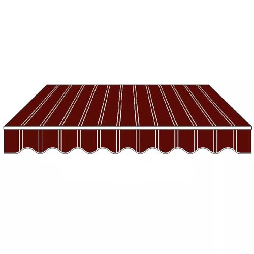 Ausziehbares Ersatzgewebe für Terrassenmarkise, wasserdicht, für den Außenbereich, Balkonmarkisen, Sonnenschutz, Leinwand (ohne Rahmen) (Größe: 5 x 3 m, Farbe: A) von LNBHI