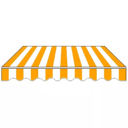 Ausziehbares Ersatzgewebe für Terrassenmarkise, wasserdicht, für den Außenbereich, Balkonmarkisen, Sonnenschutz, Leinwand (ohne Rahmen) (Größe: 6 x 3 m, Farbe: B) von LNBHI