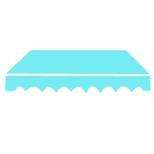 Ersatz-Tuch für Terrassen, wasserdicht, UV-Schutz, einziehbar, Balkon-Sonnenschutz (ohne Rahmen), Größe: 4 x 1,5 m, Farbe: Himmelblau von LNBHI
