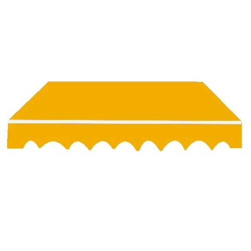 Markisenüberdachung, Sonnenschutz, Ersatzstoff, für Garten, Terrasse, wasserdicht, Ersatzstoff (ohne Rahmen) (Größe: 7 x 2,5 m, Farbe: Gelb) von LNBHI
