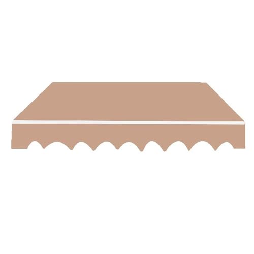 Markisenüberdachung, Sonnenschutz, Ersatzstoff, für Garten, Terrasse, wasserdicht, Ersatzstoff (ohne Rahmen) (Größe: 7 x 2,5 m, Farbe: Khaki) von LNBHI