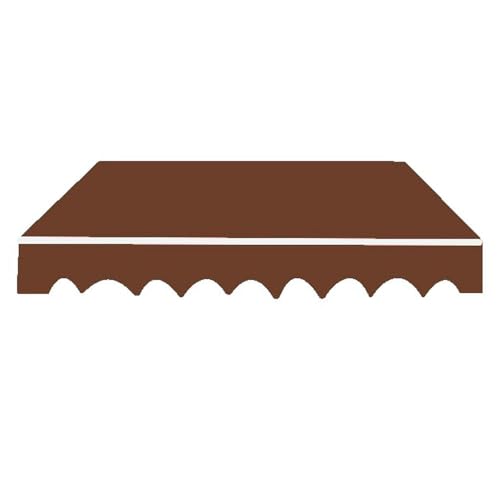 Wasserdichtes Ersatzdach, einziehbare Markise, Garten-Sonnenschutz (ohne Rahmen), Größe: 7 x 2,5 m, Farbe: Braun von LNBHI