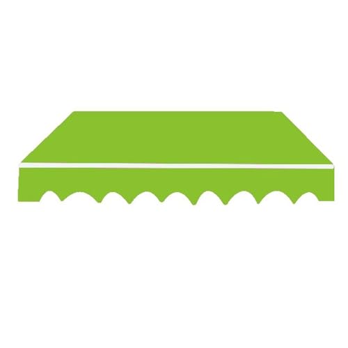 Wasserdichtes Ersatzdach, einziehbare Markise, Garten-Sonnenschutz (ohne Rahmen) (Größe: 5 x 2,5 m, Farbe: Grün) von LNBHI