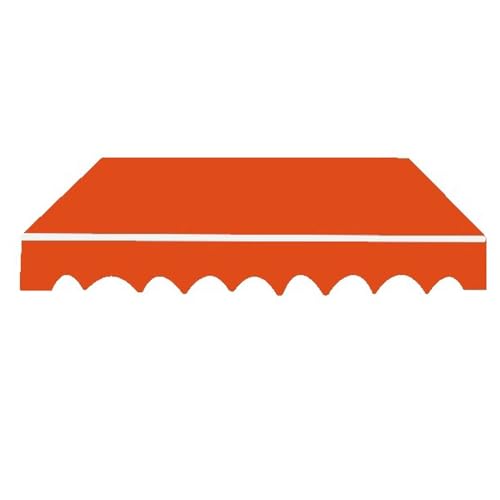 Wasserfestes Ersatzdach, Terrassen-Anti-UV-Markise, einziehbare Markise, Garten-Sonnenschutz (ohne Rahmen), Größe: 7 x 3 m, Farbe: Orange von LNBHI