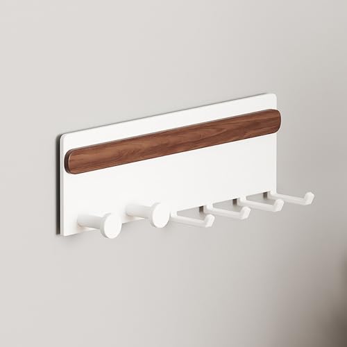 LNGFSH Magnetische Hakenleiste Küche – Walnussholz + Aluminium –Küchenhakenleiste Ohne Bohren 6 Haken für Kühlschrank, Metalltüren, Flur, Bad LNGFSH Magnetische Hakenleiste Küche – Walnussholz + Aluminium –Küchenhakenleiste Ohne Bohren 6 Haken für Kühlschrank, Metalltüren, Flur, Bad von LNGFSH
