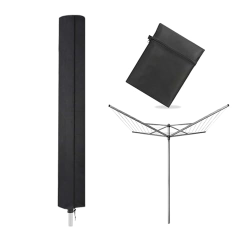 165cm*16cm Wäschespinne Abdeckung Wasserdicht,210D Oxford Wasserdicht Winddicht Uberzug Wäschespinne,Wäschespinnen-Abdeckungen,Wäschespinne Schutzhülle,Zum Schutz von Wäscheständern im Außenbereich von LNGJIN