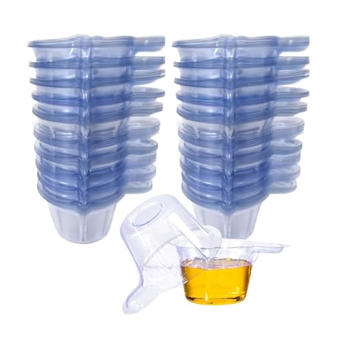 LNGJIN 200 Stück 40ml Urinprobenbecher aus Kunststoff, Urinprobenbecher, Urin Becher, Urinbecher Probenbecher, Transparente Urin Becher für den, für Ovulationstest, PH-Test und Schwangerschaftstest von LNGJIN