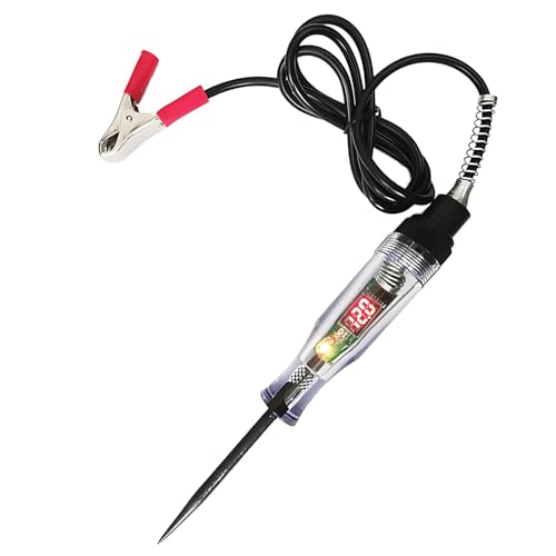 LNGJIN KFZ Circuit Tester, Stromprüfer 12v KFZ, DC Elektrischer Stromkreis Spannungsprüfer Teststift 3-36V, Spannungsprüfer Auto Schaltung Teststift,mit Prüflampe und Krokodilklemme und 1.2m Draht LNGJIN KFZ Circuit Tester, Stromprüfer 12v KFZ, DC Elektrischer Stromkreis Spannungsprüfer Teststift 3-36V, Spannungsprüfer Auto Schaltung Teststift,mit Prüflampe und Krokodilklemme und 1.2m Draht von LNGJIN