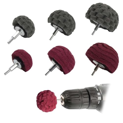 LNGJIN 6 teiliges rotes und grau Vlies-Schleifbohrer Set,Pilz-Polierscheibe,Schleifmittel Polierscheiben,Pilz Polierwerkzeug,Vlies-Schleifmittel Polierscheibenmit 6mm Griff für Polieren von Metall LNGJIN 6 teiliges rotes und grau Vlies-Schleifbohrer Set,Pilz-Polierscheibe,Schleifmittel Polierscheiben,Pilz Polierwerkzeug,Vlies-Schleifmittel Polierscheibenmit 6mm Griff für Polieren von Metall von LNGJIN