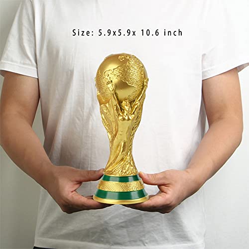 LNGODEHO 2022 WM-Nachbildung-Trophäe, Kunstharz, Fußball-Sport-Fan-Gedenkpreis, Fußballmeister, Souvenirs für Schlafzimmer, Büro, Desktop-Dekoration (26,9 cm) von LNGODEHO