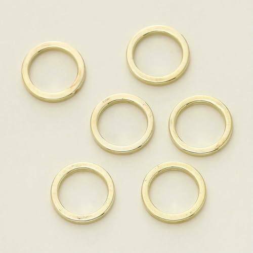 10/20 Stück/Packung, 14 Karat/18 Karat vergoldet, geschlossene Biegeringe, Spaltringe, Verbinder für Schmuck, Halsketten, Zubehör – 14 Karat Gold – 4,0 mm x 10 Stück von LNHBZ