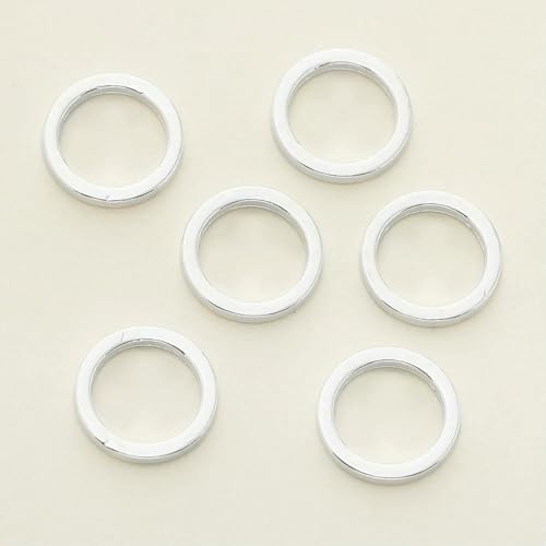 10/20 Stück/Packung, 14 Karat/18 Karat vergoldet, geschlossene Biegeringe, Spaltringe, Verbinder für Schmuck, Halsketten, Zubehör – Silber – 6 mm x 10 Stück 10/20 Stück/Packung, 14 Karat/18 Karat vergoldet, geschlossene Biegeringe, Spaltringe, Verbinder für Schmuck, Halsketten, Zubehör – Silber – 6 mm x 10 Stück von LNHBZ