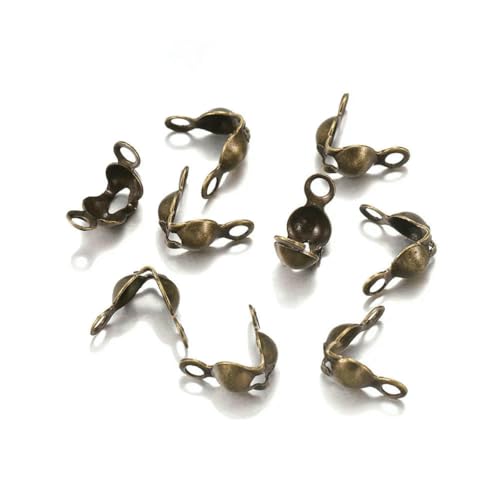 100–200 Stück Verbinderverschluss, 4 x 7 mm, Kugelkette, Kalotte, End-Crimpperlen, Verbindungskomponenten für DIY-Schmuckherstellung, Zubehör, Antik-Bronze, 100 Stück 100–200 Stück Verbinderverschluss, 4 x 7 mm, Kugelkette, Kalotte, End-Crimpperlen, Verbindungskomponenten für DIY-Schmuckherstellung, Zubehör, Antik-Bronze, 100 Stück von LNHBZ