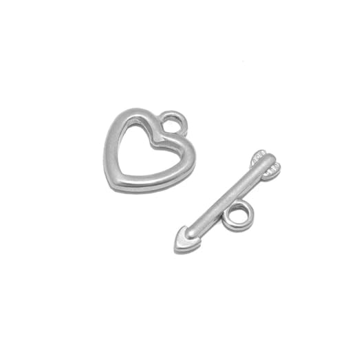 4 Sets Edelstahl-Gold-Knebelverschlüsse für die Herstellung von DIY-Schmuck, Halsketten, Verbinder, Verschlüsse, Armbänder, Haken, Zubehör, Stahl 3 von LNHBZ