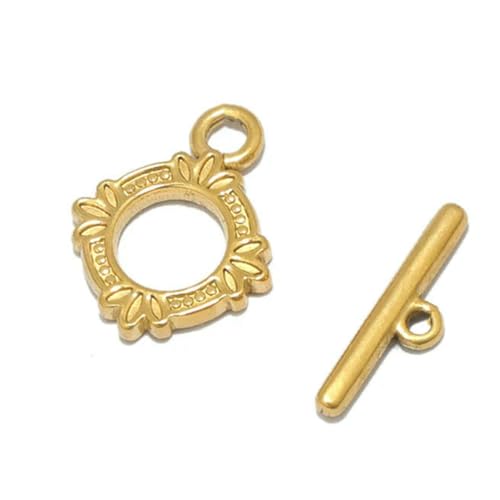 4 Sets Edelstahl-Knebelverschlüsse in Gold für die Herstellung von DIY-Schmuck, Halsketten, Verbindungsstücke, Verschlüsse, Armbänder, Haken, Zubehör, Gold 9 4 Sets Edelstahl-Knebelverschlüsse in Gold für die Herstellung von DIY-Schmuck, Halsketten, Verbindungsstücke, Verschlüsse, Armbänder, Haken, Zubehör, Gold 9 von LNHBZ