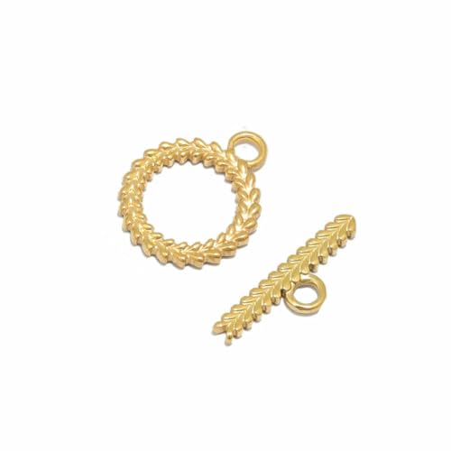 4 Sets Edelstahl-Knebelverschlüsse mit Gold-OT-Verschlüssen für die Herstellung von DIY-Schmuck, Halsketten, Verbindungsstücke, Verschlüsse, Armbänder, Haken, Zubehör, Gold 10 4 Sets Edelstahl-Knebelverschlüsse mit Gold-OT-Verschlüssen für die Herstellung von DIY-Schmuck, Halsketten, Verbindungsstücke, Verschlüsse, Armbänder, Haken, Zubehör, Gold 10 von LNHBZ