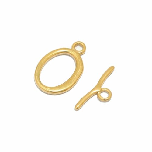 4 Sets Edelstahl-Knebelverschlüsse mit goldenen Ösen für die Herstellung von DIY-Schmuck, Halsketten, Verbindungsstücke, Armbänder, Haken, Zubehör – Gold 1 4 Sets Edelstahl-Knebelverschlüsse mit goldenen Ösen für die Herstellung von DIY-Schmuck, Halsketten, Verbindungsstücke, Armbänder, Haken, Zubehör – Gold 1 von LNHBZ
