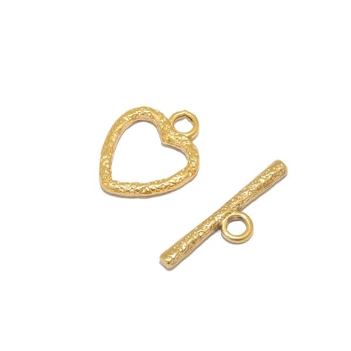 4 Sets Edelstahl-Knebelverschlüsse mit goldenen Ösen für die Herstellung von DIY-Schmuck, Halsketten, Verbindungsstücke, Verschlüsse, Armbänder, Haken, Zubehör, Gold 4 4 Sets Edelstahl-Knebelverschlüsse mit goldenen Ösen für die Herstellung von DIY-Schmuck, Halsketten, Verbindungsstücke, Verschlüsse, Armbänder, Haken, Zubehör, Gold 4 von LNHBZ