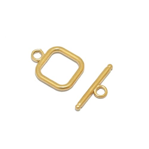 4 Sets Edelstahl-Knebelverschlüsse mit goldenen Ösen für die Herstellung von DIY-Schmuck, Halsketten, Verbindungsstücke, Verschlüsse, Armbänder, Haken, Zubehör, Gold 7 4 Sets Edelstahl-Knebelverschlüsse mit goldenen Ösen für die Herstellung von DIY-Schmuck, Halsketten, Verbindungsstücke, Verschlüsse, Armbänder, Haken, Zubehör, Gold 7 von LNHBZ