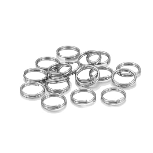 50–200 Stück/Los 4–20 mm offene Biegeringe, Doppelschlaufen, Spaltringe, Verbinder für DIY-Schmuckherstellung, Zubehör – Edelstahl – 14,0 mm x 100 Stück von LNHBZ