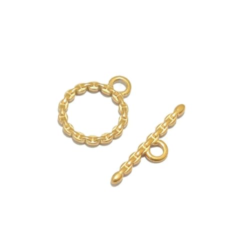 Sets Edelstahl-Knebelverschlüsse mit goldenen Ösen für die Herstellung von DIY-Schmuck, Halsketten, Verbindungsstücke, Verschlüsse, Armbänder, Haken, Zubehör, Gold 6 Sets Edelstahl-Knebelverschlüsse mit goldenen Ösen für die Herstellung von DIY-Schmuck, Halsketten, Verbindungsstücke, Verschlüsse, Armbänder, Haken, Zubehör, Gold 6 von LNHBZ