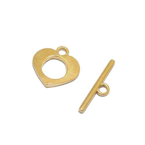 Sets Edelstahl-Knebelverschlüsse mit goldenen Ösen für die Herstellung von DIY-Schmuck, Halsketten, Verbindungsstücke, Verschlüsse, Armbänder, Haken, Zubehör, Gold 8 Sets Edelstahl-Knebelverschlüsse mit goldenen Ösen für die Herstellung von DIY-Schmuck, Halsketten, Verbindungsstücke, Verschlüsse, Armbänder, Haken, Zubehör, Gold 8 von LNHBZ