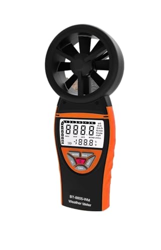 Digitales Anemometer mit Temperatur- und Feuchtigkeitsmesser, meteorologisches Instrumenten-Anemometer, for Outdoor und Segeln von LNHHG