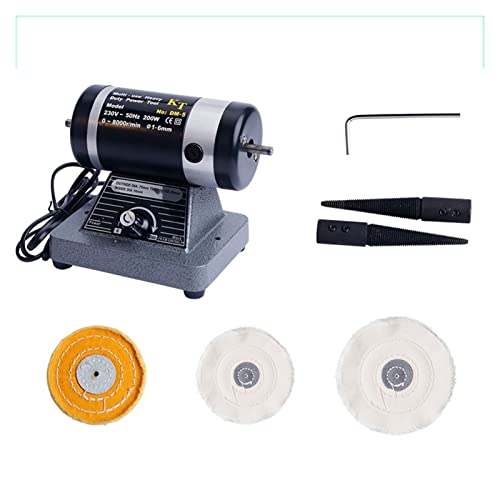 LNHHG Bank Drehmaschine Polierer Desktop Tuch Rad Poliermaschine Einstellbare Geschwindigkeit Schmuckschleifmaschine Kleine Mühle for Schmuckherstellung(KIT5) von LNHHG