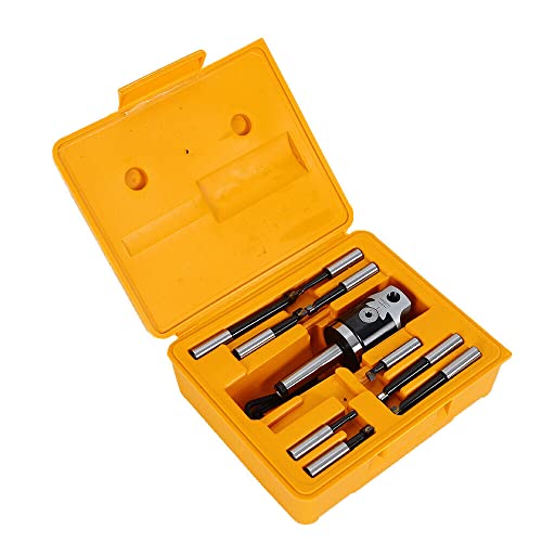Ausdrehkopf Bohrkopf Set Langweiliger Kopfhalter MT2-M10 F1-12 CNC-Fräswerkzeug 50mm mit 9 Stück 12mm für Fräswerkzeug von LNINNERY