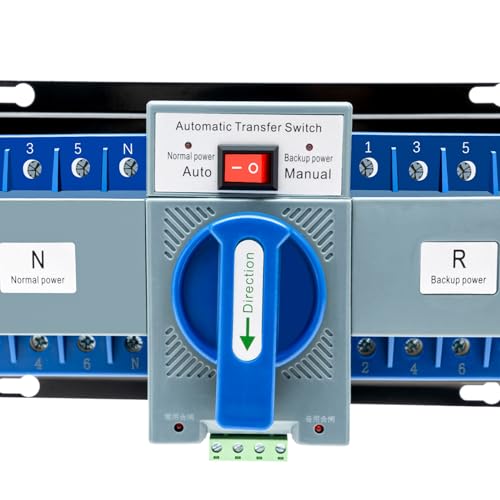Automatischer Transferschalter, 4P 63A Automatik Notstrom Netz Umschalter Notstromumschalter Lastumschalter Doppeltransferschalter Leistungsschalter für Kommunaler Strom Generator von LNINNERY