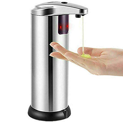 Edelstahl Automatischer Seifenspender 250ml No Touch Seifenspender mit Infrarot-Bewegungssensor geeignet für Bad Küche Hotel Büro von LNINNERY