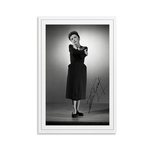 LNLEXTAR EDITH PIAF Signed Poster Dekorative Malerei Leinwand Wandkunst Wohnzimmer Poster Schlafzimmer Malerei,Wandkunst Bilddruck Moderne Familienzimmer Dekor 08x12inch(20x30cm) von LNLEXTAR