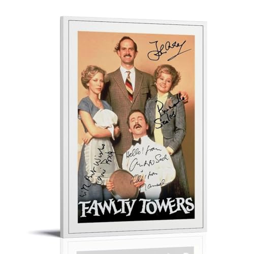 LNLEXTAR FAWLTY TOWERS Cast Multi Signed Poster Dekorative Malerei Leinwand Wandkunst Wohnzimmer Poster Schlafzimmer Malerei,Wandkunst Bilddruck Moderne Familienzimmer Dekor 08x12inch(20x30cm) von LNLEXTAR