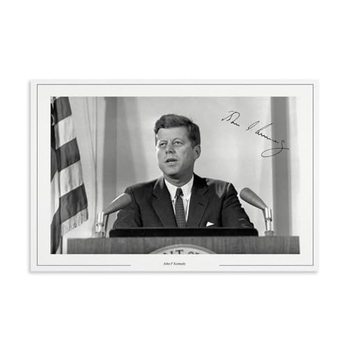 LNLEXTAR JOHN F KENNEDY AUTOGRAPH SIGNED Poster Dekorative Malerei Leinwand Wandkunst Wohnzimmer Poster Schlafzimmer Malerei,Wandkunst Bilddruck Moderne Familienzimmer Dekor 08x12inch(20x30cm) von LNLEXTAR