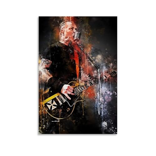 LNLEXTAR James Hetfield Singer Art Poster Dekorative Malerei Leinwand Wandkunst Wohnzimmer Poster Schlafzimmer Malerei,Wandkunst Bilddruck Moderne Familienzimmer Dekor 24x36inch(60x90cm) von LNLEXTAR