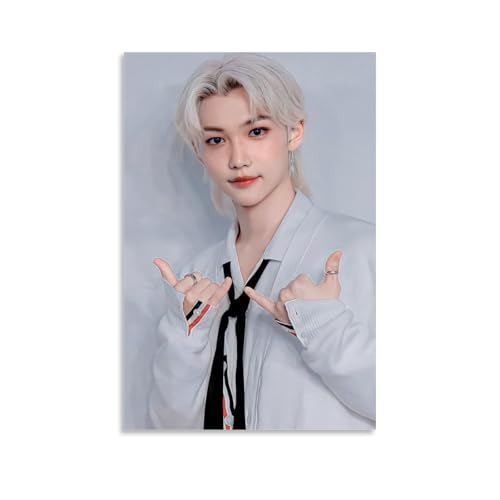 Stray Kids Boy Group Lee Felix Poster Dekorative Malerei Leinwand Wandkunst Wohnzimmer Poster Schlafzimmer Malerei,Wandkunst Bilddruck Moderne Familienzimmer Dekor 12x18inch(30x45cm) von LNLEXTAR