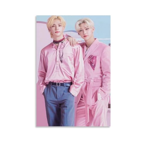 Stray Kids Lee Felix Et HyunJin Poster Dekorative Malerei Leinwand Wandkunst Wohnzimmer Poster Schlafzimmer Malerei,Wandkunst Bilddruck Moderne Familienzimmer Dekor 12x18inch(30x45cm) von LNLEXTAR